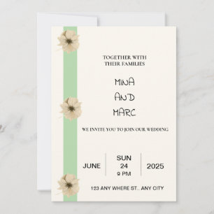 Elegant Wedding Invitation – Classic Floral Design