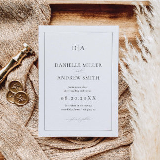 Elegant Wedding Invitation, Classic Modern Wedding Invitation