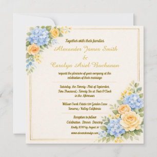 Elegant Wedding Invitation - Customisable