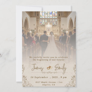 Elegant Wedding Invitation Customisable Template