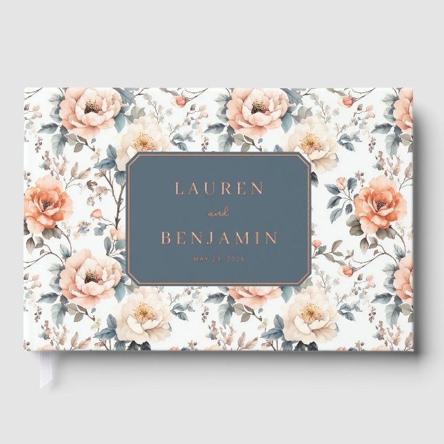 Elegant Wedding Invitation Design Guest Book (Front)