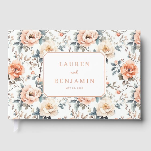 Elegant Wedding Invitation Design Guest Book (Front)