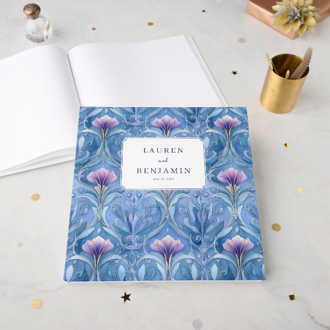 Elegant Wedding Invitation Design Guest Book (Front Open)