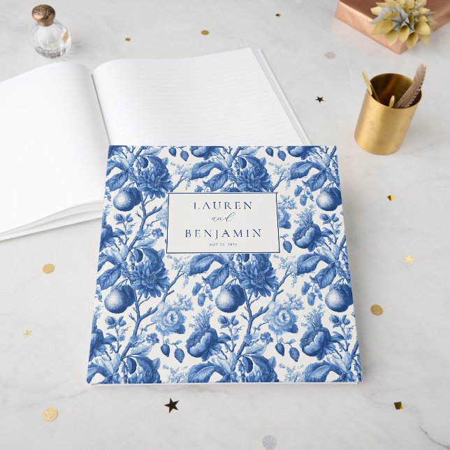 Elegant Wedding Invitation Design Guest Book (Front Open)