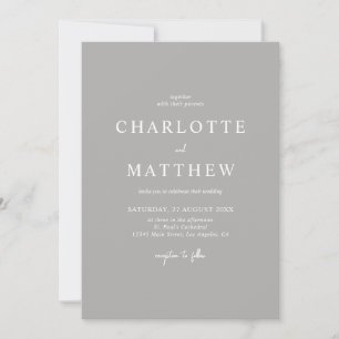 Elegant Wedding Invitation   Details on Back