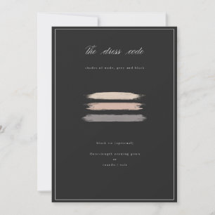 Elegant Wedding Invitation Dress Code Card