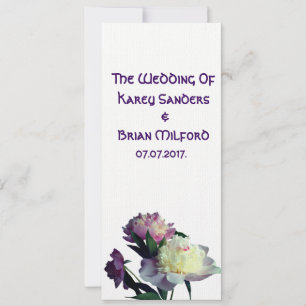 Elegant Wedding Invitation Peony Flowers