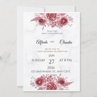 Elegant Wedding Invitation | Personalised Floral W
