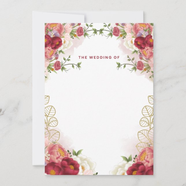 Elegant Wedding Invitation| Personalised Love card (Front)