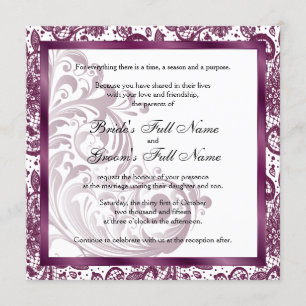Elegant Wedding Invitation - Purple