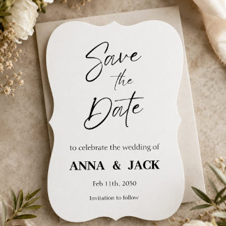 Elegant Wedding invitation Save the Date