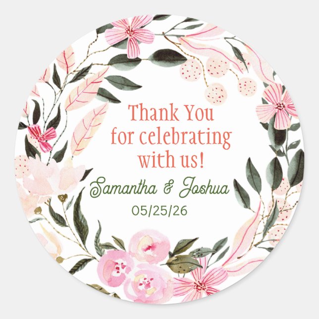 Elegant Wedding invitation Seal (Front)