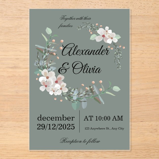 Elegant Wedding Invitation – Simple and Luxurious  (Front)