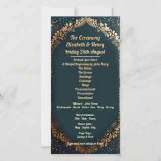 Elegant Wedding Invitation Suite with Gold Floral