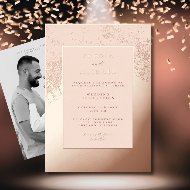 Elegant Wedding Invitation Template Photo Blush (Creator Uploaded)