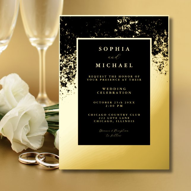 Elegant Wedding Invitation Template Photo Foil  (Creator Uploaded)