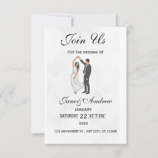 Elegant Wedding Invitation Template - Romantic Flo