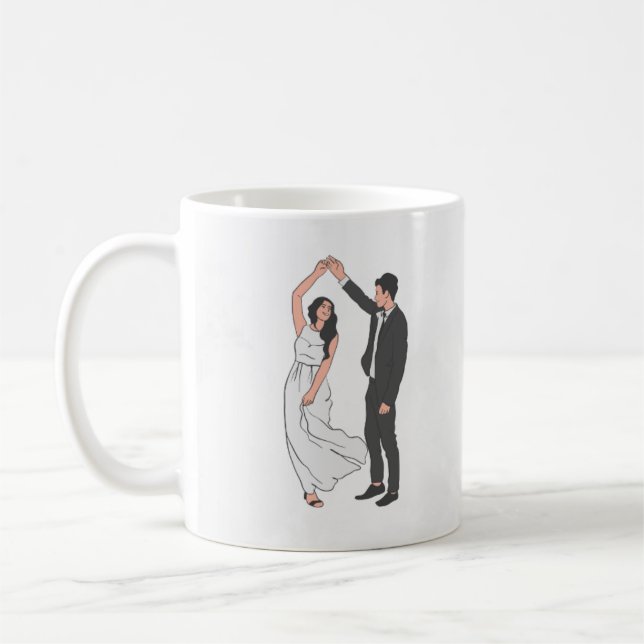 Elegant Wedding Invitation Template - Romantic Flo Coffee Mug (Left)
