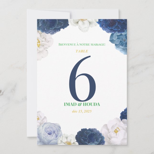 Elegant wedding invitation with Floral accents (Front)