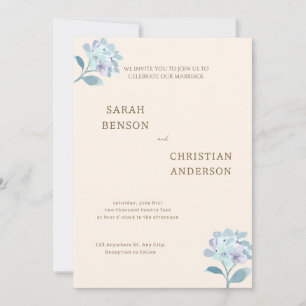 Elegant Wedding Invitation with Floral Design
