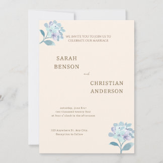 Elegant Wedding Invitation with Floral Design