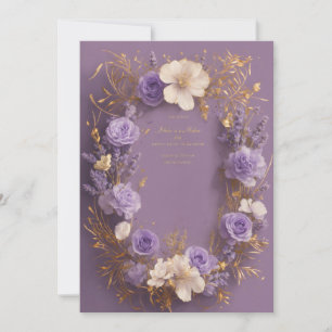 Elegant Wedding Invitation with Romantic Love Them