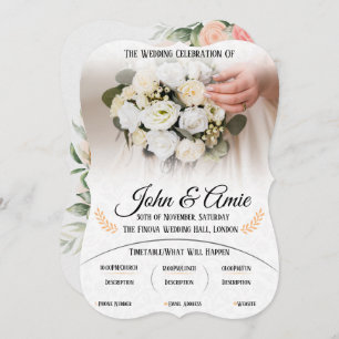 elegant wedding invitation with roses