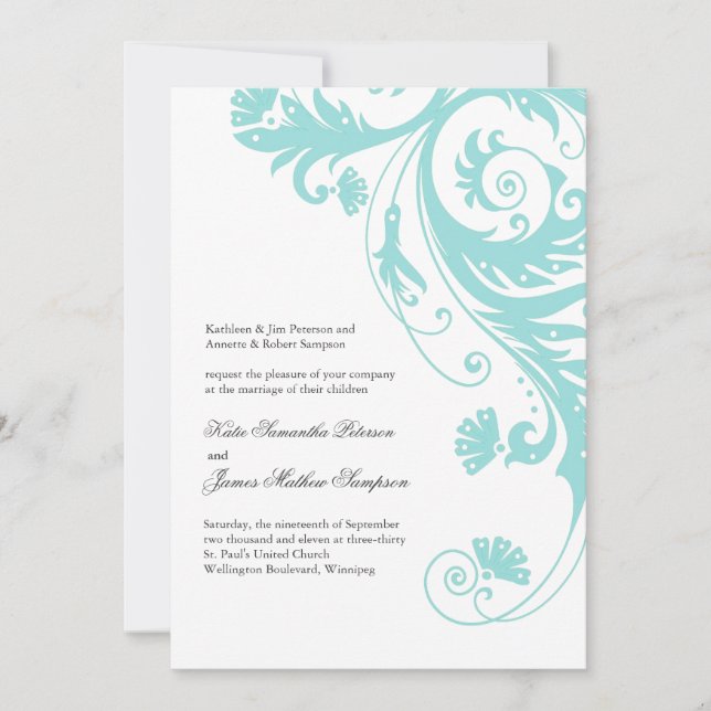 Elegant  Wedding Invitations (Front)