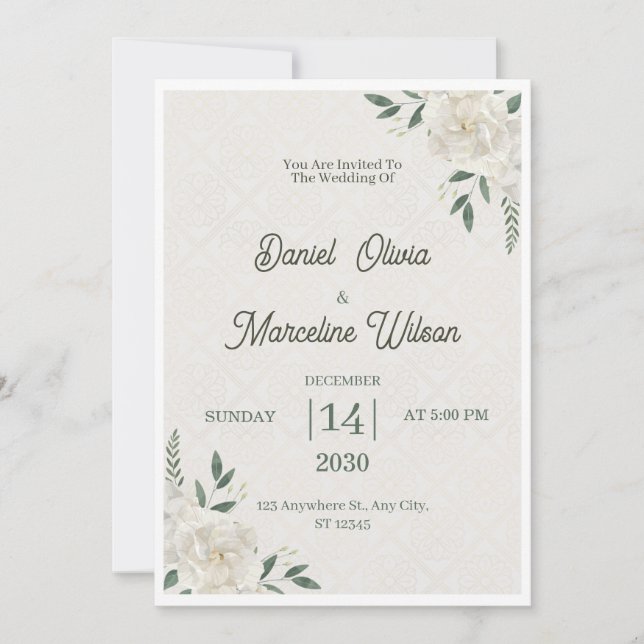 Elegant Wedding Invitations (Front)