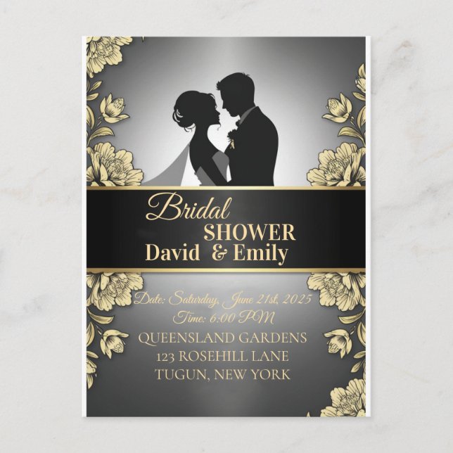 Elegant Wedding Invitations – Timeless Love in Eve (Front)