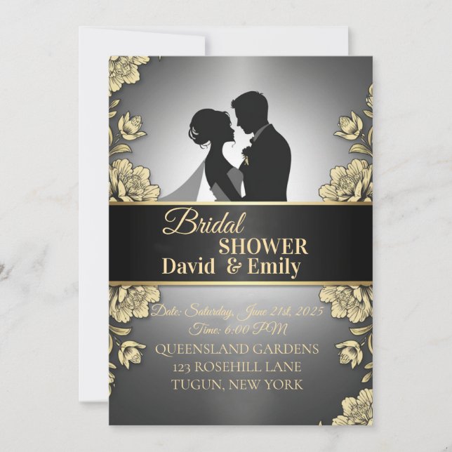 Elegant Wedding Invitations – Timeless Love in Eve (Front)