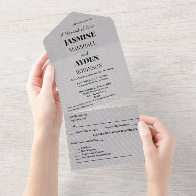 Elegant Wedding Invite | Tearaway RSVP Luxe (Tearaway)