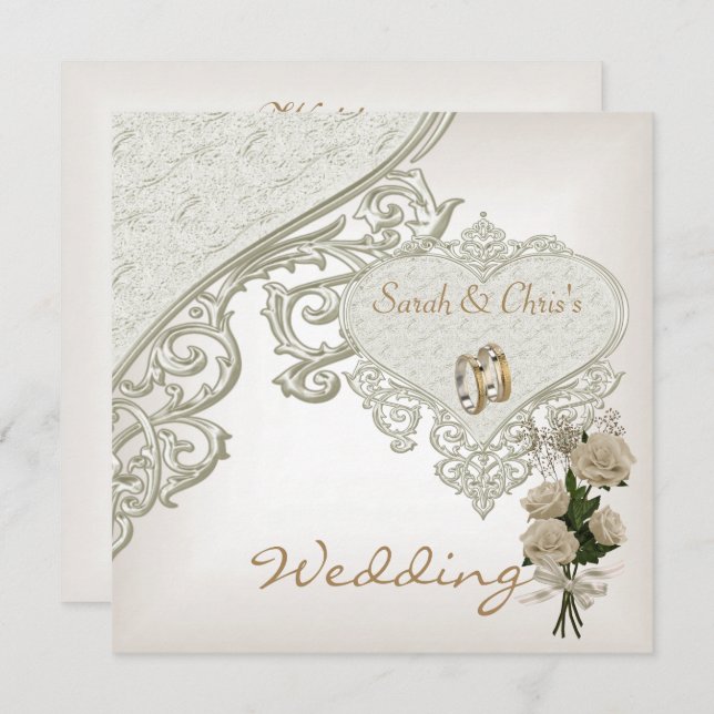 Elegant Wedding Invites (Front/Back)