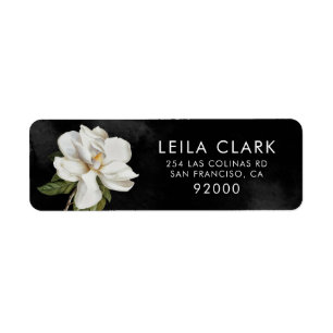 Elegant Wedding Magnolia Return Address Label