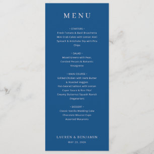 Elegant Wedding Menu Card