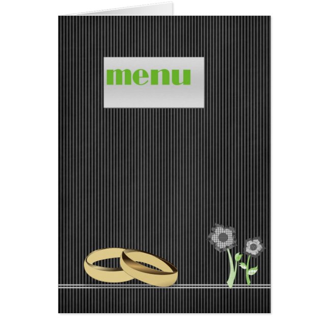 Elegant Wedding Menu Card (Front)