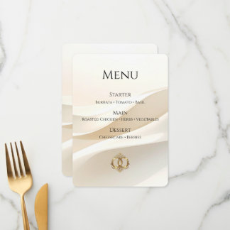 Elegant Wedding Menu Card | Modern Abstract
