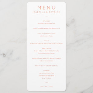 Elegant Wedding Menu Design
