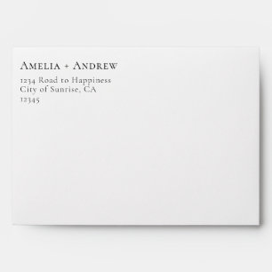 Elegant Wedding Minimalistic Script Wedding Envelope