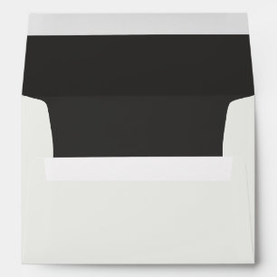 Elegant Wedding Modern Neutral Cream & Soft Black Envelope