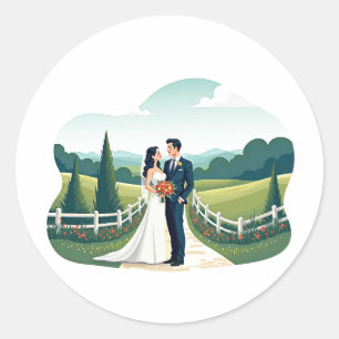 Elegant Wedding Moment Sticker