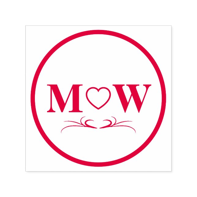 Elegant Wedding Monogram 1.5" x 1.5" Self Inking Self-inking Stamp (Design)