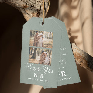 Elegant Wedding Monogram Bride And Groom Initials Gift Tags