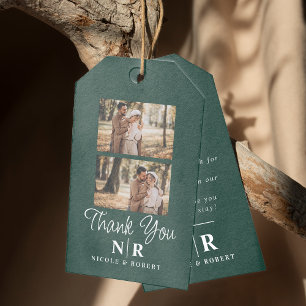 Elegant Wedding Monogram Bride And Groom Initials Gift Tags