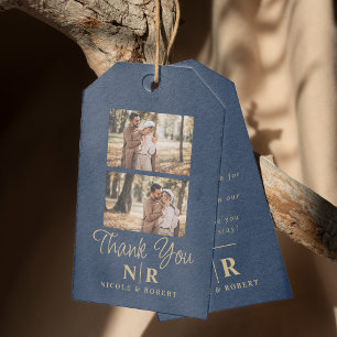 Elegant Wedding Monogram Bride And Groom Initials Gift Tags