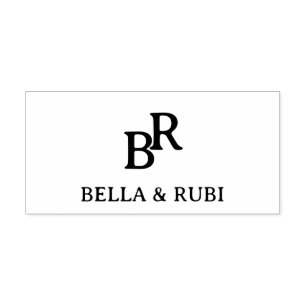 Elegant Wedding Monogram Favor Stamp