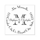 Elegant Wedding Monogram Letter Address Stamp