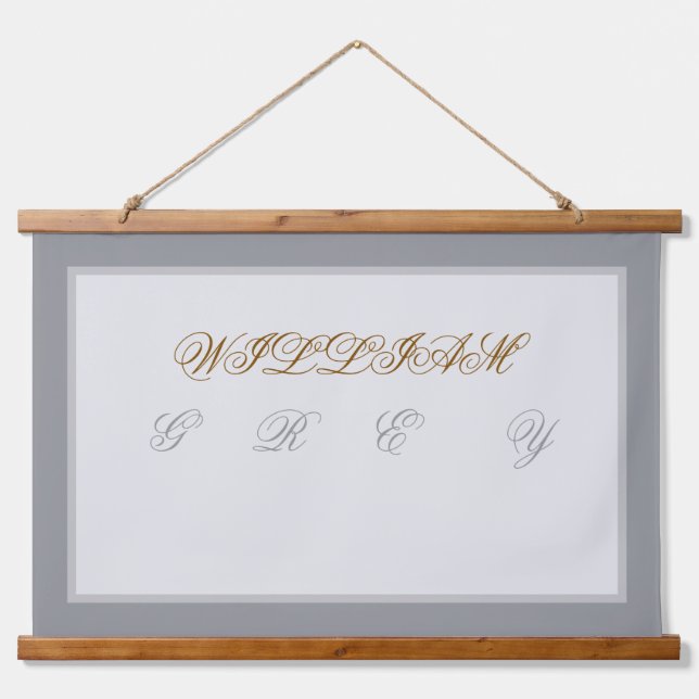 Elegant Wedding Monogram Mr & Mrs Personalised Wal Hanging Tapestry (Front)