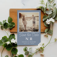 Elegant Wedding Monogram Photo Save The Date