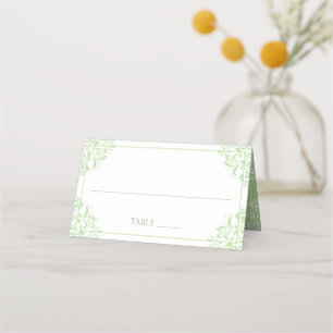 Elegant Wedding Name Cards   Nadine (Pale Green)
